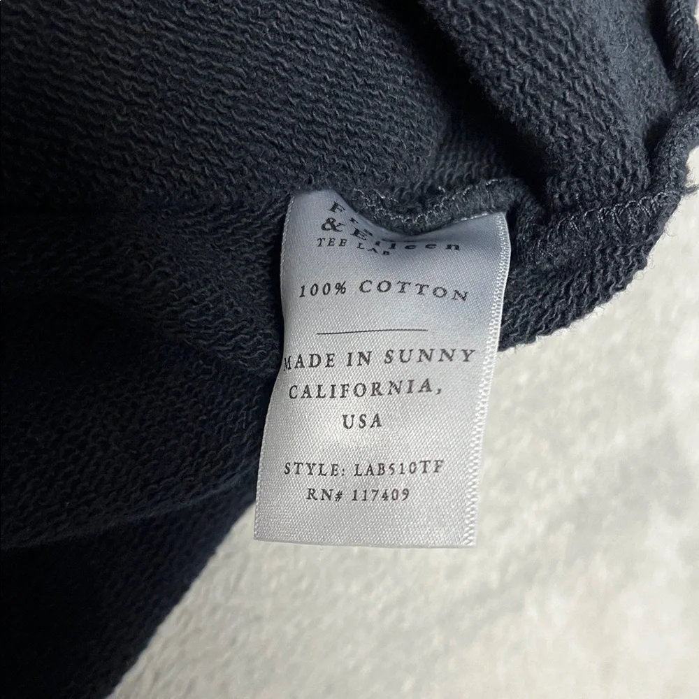 NEW Frank & Eileen S 100%‎ Cotton Triple Fleece Navy Blue Henley Sweatshirt USA